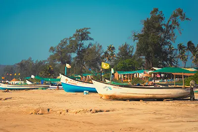 Boats on Arambol Beach