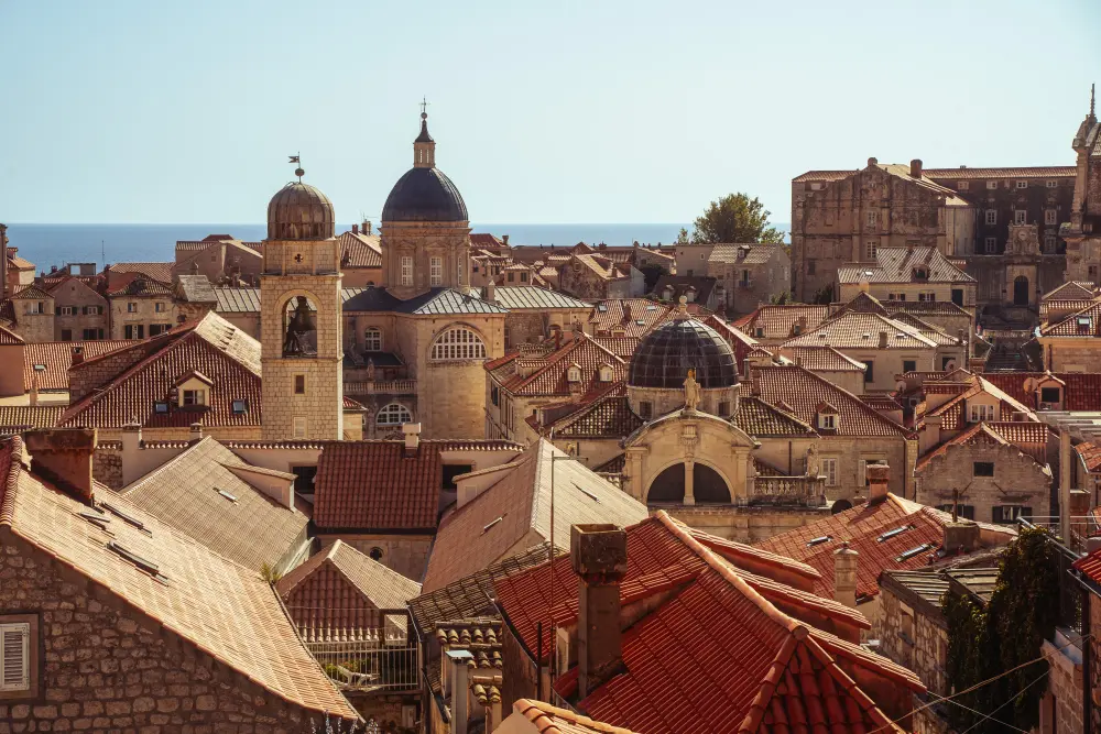 Roofs of the historic center of Dubrovnik, Croatia