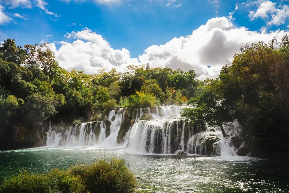 Waterfall in Krka Natural Reserve, Croatia