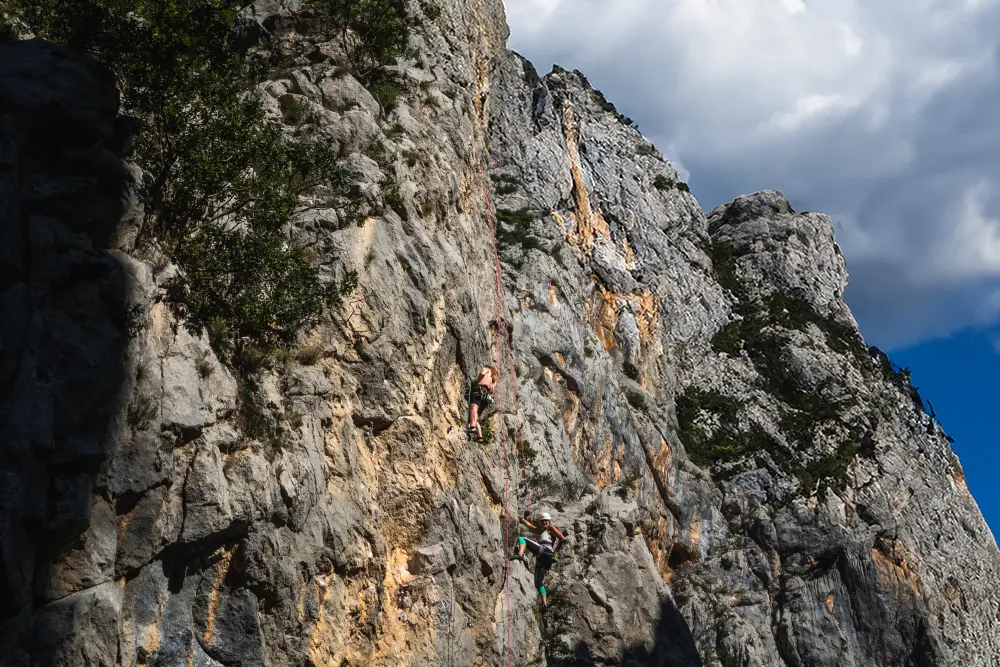 Climbers in Paklenica Natural Reserve, Croatia