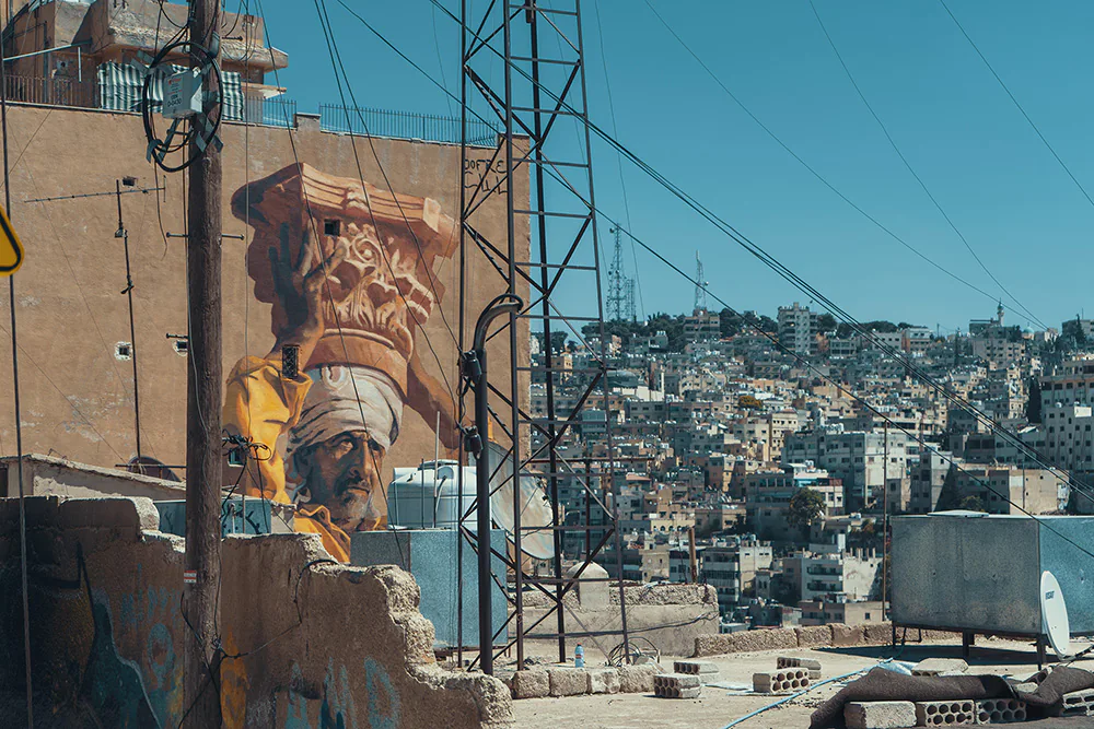 Wall paintings in the streets of Amman