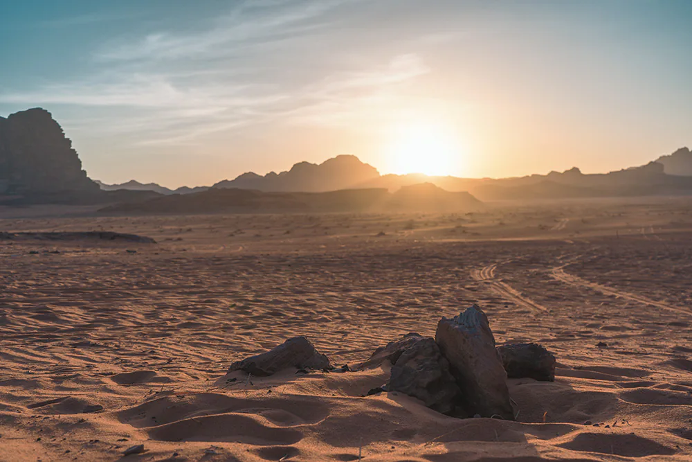 Sunset in Wadi Rum Desert