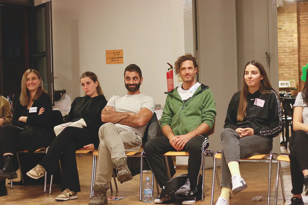 Erasmus paricipants during videomaking class