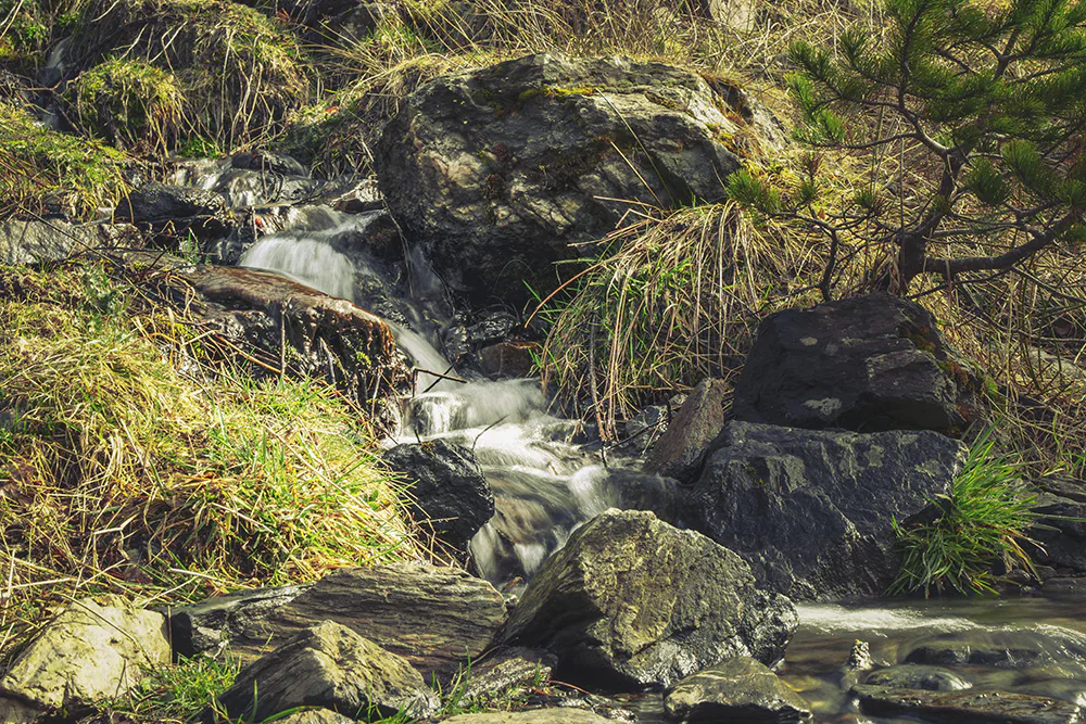 Waterfall in Coma Pedrosa Park
