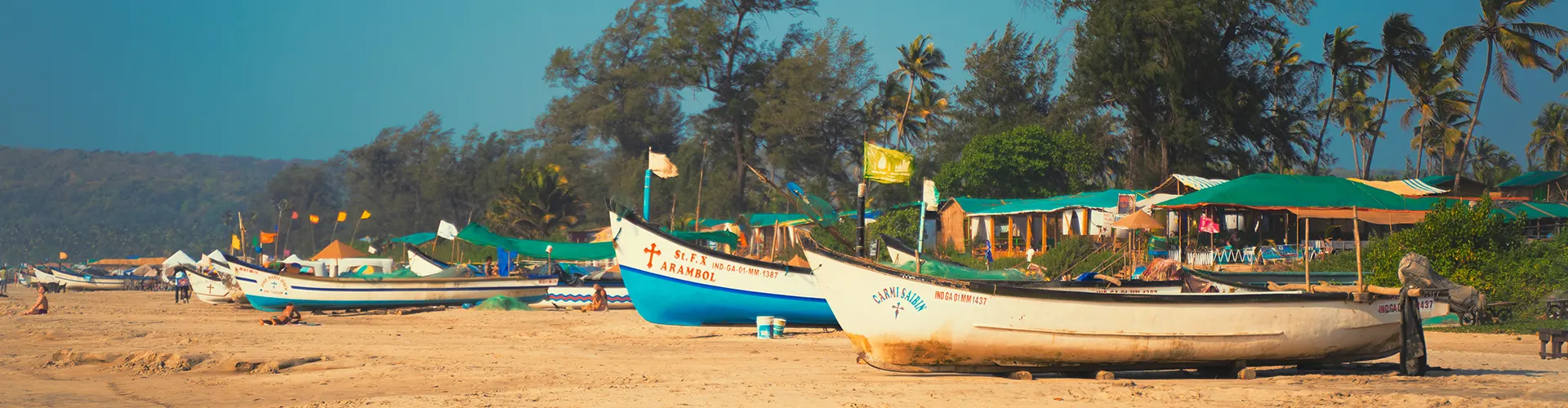 Boats on Arambol Beach